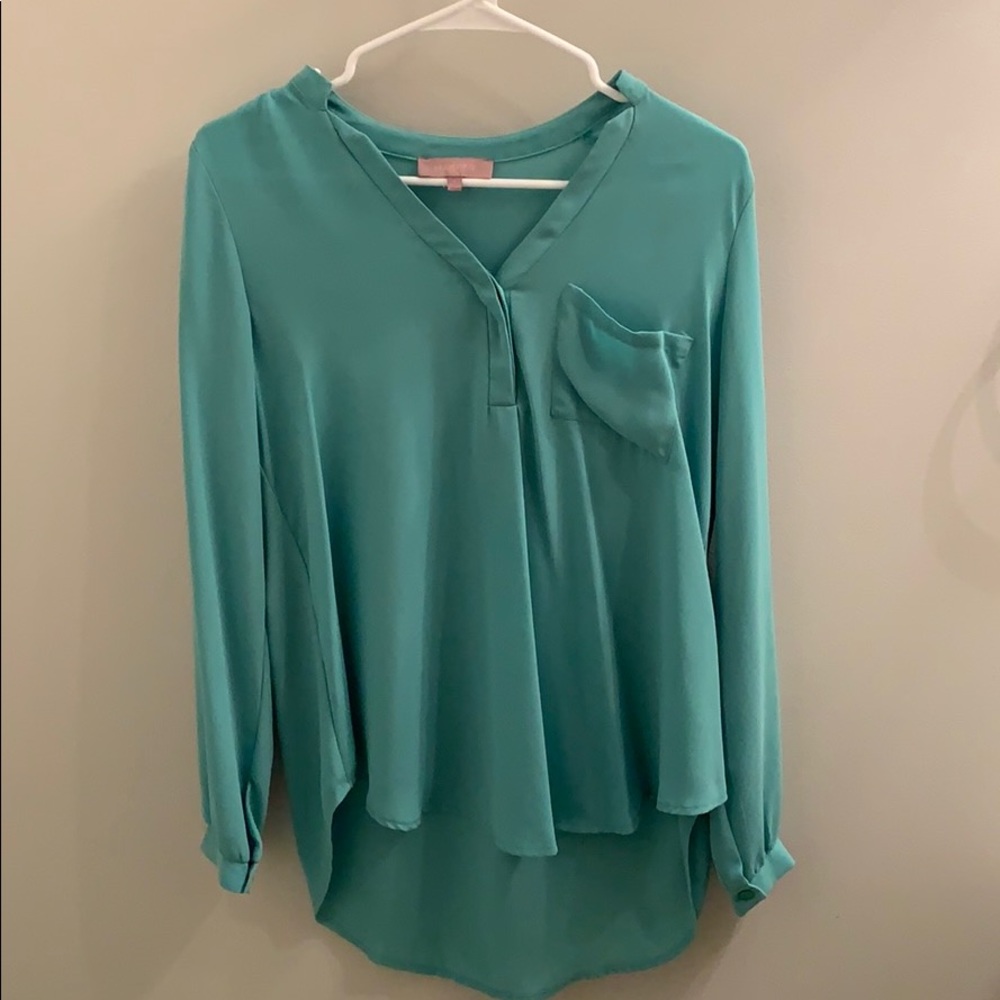 Mint green blouse
